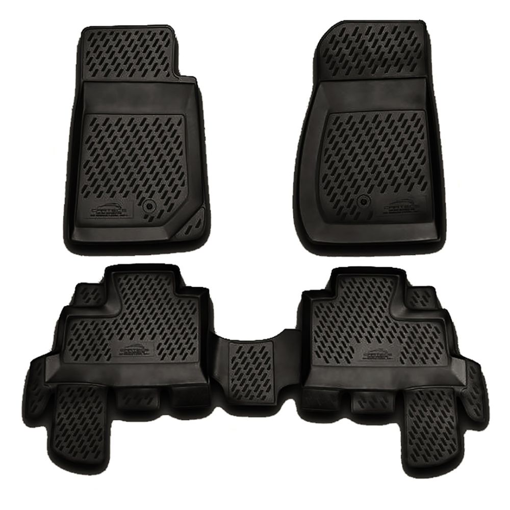 ΠΑΤΑΚΙΑ ΣΕ ΣΚΑΦΗ TPE ΛΑΣΤΙΧΟ ΓΙΑ JEEP WRANGLER 5D 2007-2018  ΣΕ ΜΑΥΡΟ ΧΡΩΜΑ NOVLINE - 4 ΤΕΜ.