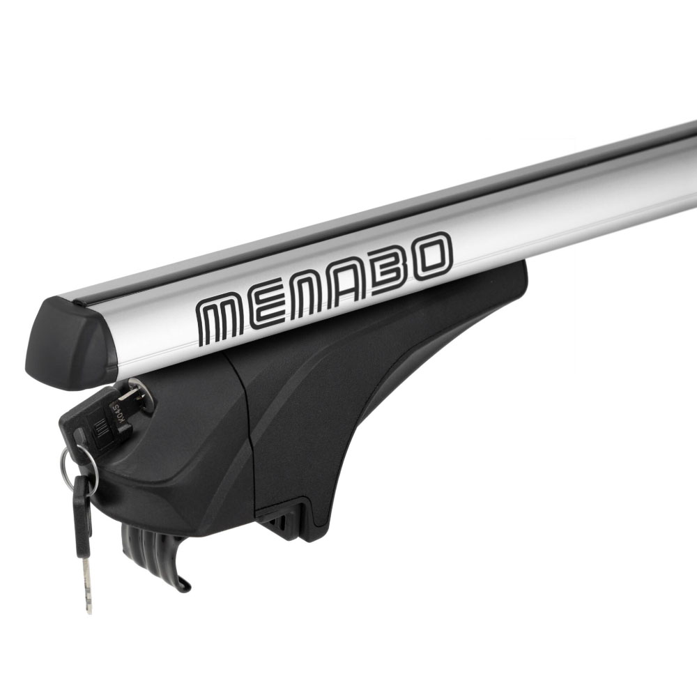 MENABO ΜΠΑΡΕΣ ΑΛΟΥΜΙΝΙΟΥ ARIEM 118.5 cm ΣΕ ΑΣΗΜΙ ΧΡΩΜΑ ΓΙΑ Audi A3 (8Y) Sportback 5 doors 2020> ΜΕ FLUSH ή RAISED RAILS - 2 ΤΕΜ. (14700/MB)