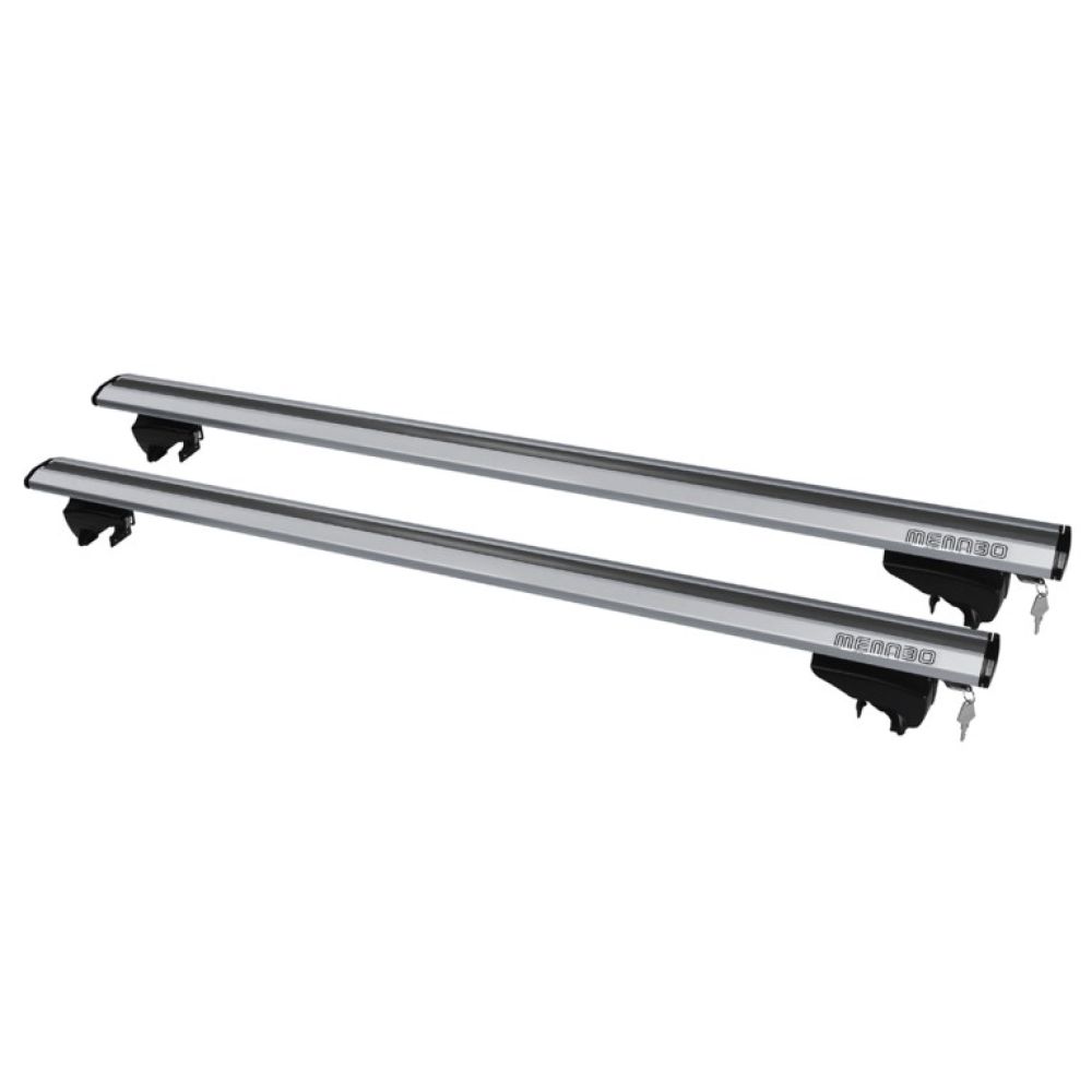 MENABO ΜΠΑΡΕΣ ΟΡΟΦΗΣ ΑΛΟΥΜΙΝΙΟΥ LINCE XL SILVER 135 cm ΣΕ ΑΣΗΜΙ ΧΡΩΜΑ ΓΙΑ Jaguar XF (X250) Sportbrake 5 doors 2008>2015 ΜΕ FLUSH RAILS - 2 ΤΕΜ (8880/MB)