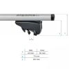 MENABO ΜΠΑΡΕΣ ΟΡΟΦΗΣ ΑΛΟΥΜΙΝΙΟΥ LINCE XL SILVER 135 cm ΣΕ ΑΣΗΜΙ ΧΡΩΜΑ ΓΙΑ Kia Sportage (SL) 5 doors 2010>2013 5 doors ΜΕ FLUSH RAILS - 2 ΤΕΜ (8880/MB)