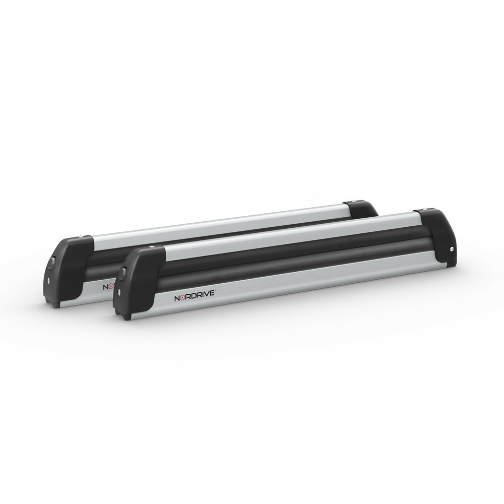 Nordrive - Βάση Σκι Οροφής Pro‑Slider EVO PS‑60 Silver σε Ασημί Χρώμα με Αντικλεπτικό Σύστημα και Συρόμενη Λειτουργία σε Διαστάσεις 800x50x135 mm για 6 ζευγάρια σκι ή 4 snowboard - 1 τεμ. (N40000)