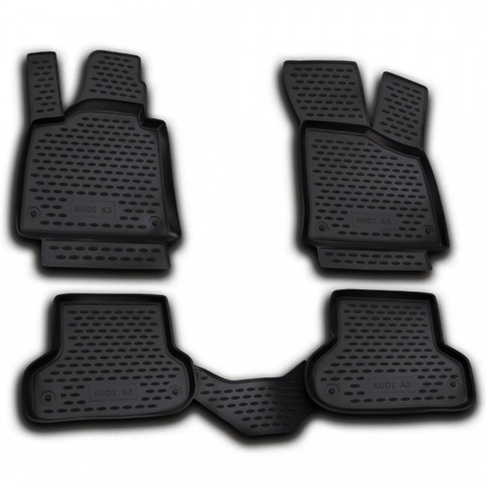 ΠΑΤΑΚΙΑ ΣΕ ΣΚΑΦΗ TPE ΛΑΣΤΙΧΟ ΓΙΑ AUDI A3 3D 2003-2012  ΣΕ ΜΑΥΡΟ ΧΡΩΜΑ NOVLINE - 4 ΤΕΜ.