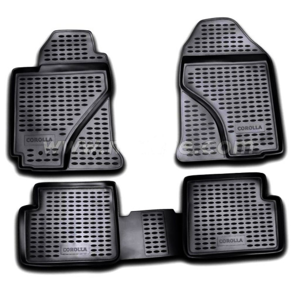 ΠΑΤΑΚΙΑ ΣΕ ΣΚΑΦΗ TPE ΛΑΣΤΙΧΟ ΓΙΑ TOYOTA COROLLA 2002-2007  ΣΕ ΜΑΥΡΟ ΧΡΩΜΑ NOVLINE - 4 ΤΕΜ.