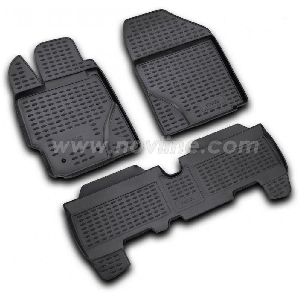 ΠΑΤΑΚΙΑ ΣΕ ΣΚΑΦΗ TPE ΛΑΣΤΙΧΟ ΓΙΑ TOYOTA YARIS 01/2006-09/2011  ΣΕ ΜΑΥΡΟ ΧΡΩΜΑ NOVLINE - 4 ΤΕΜ.