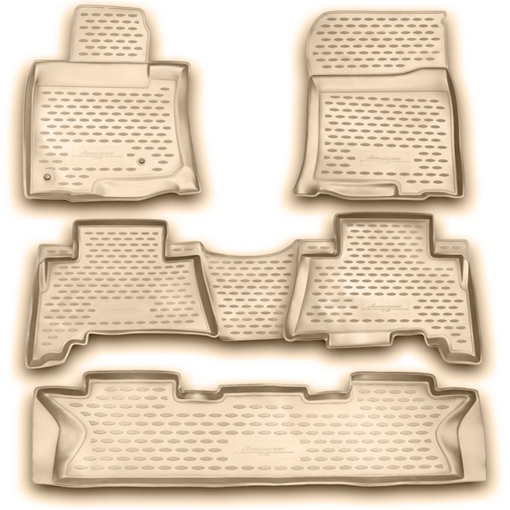 ΠΑΤΑΚΙΑ ΣΕ ΣΚΑΦΗ TPE ΛΑΣΤΙΧΟ ΓΙΑ TOYOTA LAND CRUISER PRADO 7ΘΕΣΙΟ 12/2009-2013  ΣΕ ΜΠΕΖ ΧΡΩΜΑ NOVLINE - 5 ΤΕΜ.