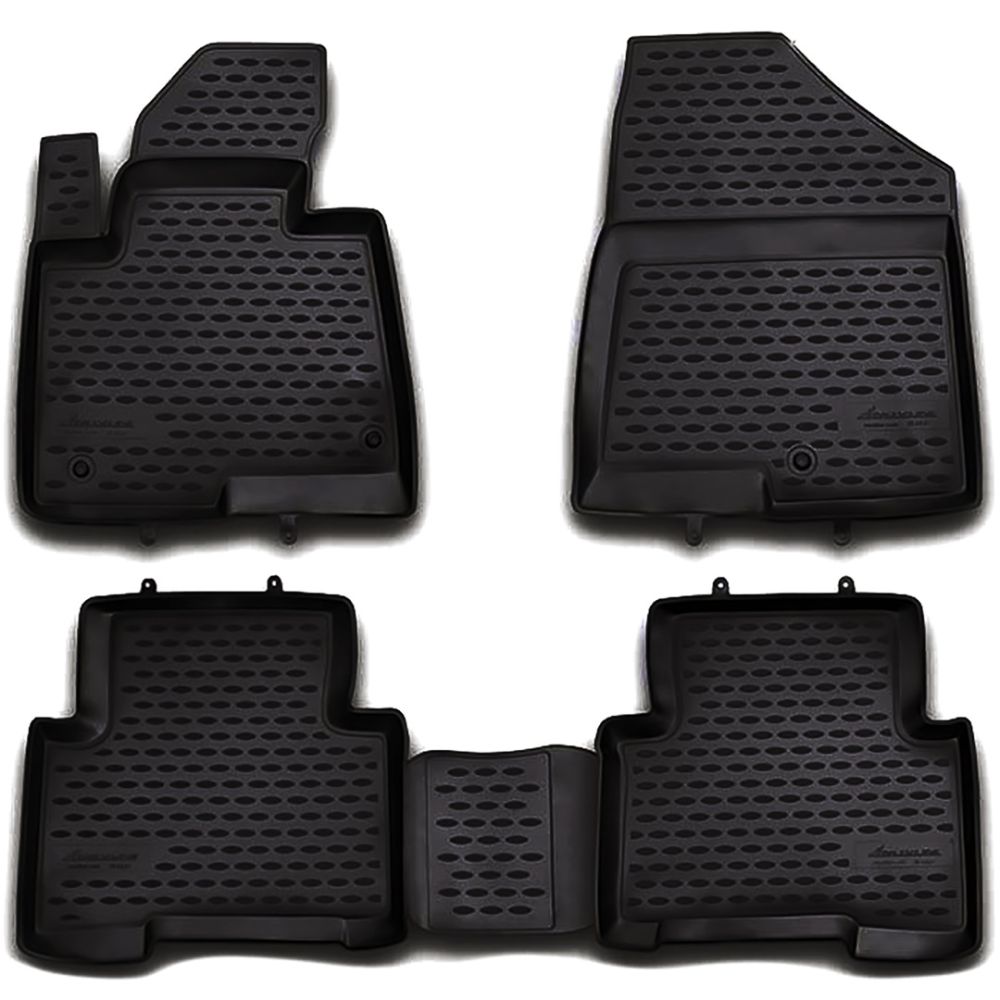 ΠΑΤΑΚΙΑ ΣΕ ΣΚΑΦΗ TPE ΛΑΣΤΙΧΟ ΓΙΑ HYUNDAI SANTA FE 5D 2012-2018  ΣΕ ΜΑΥΡΟ ΧΡΩΜΑ NOVLINE - 4 ΤΕΜ.