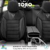 AMiO - Καλύμματα Καθισμάτων OTOM Toro 902 Black/Smoked σε Μαύρο/Γκρι Υφαντό Διαπνέον Ύφασμα για Μπροστινά και Πίσω Καθίσματα με 5 Προσκέφαλα - 1 Σετ (OT76893/AM)