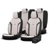 AMiO - Καλύμματα Καθισμάτων OTOM Swan 503 Beige Μαύρο/Μπεζ Λινό Ύφασμα και Δερματίνη για Μπροστινά και Πίσω Καθίσματα με 5 Προσκέφαλα - 1 Σετ (OT86753/AM)