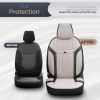 AMiO - Καλύμματα Καθισμάτων OTOM Swan 503 Beige Μαύρο/Μπεζ Λινό Ύφασμα και Δερματίνη για Μπροστινά και Πίσω Καθίσματα με 5 Προσκέφαλα - 1 Σετ (OT86753/AM)