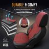 AMiO - Καλύμματα Καθισμάτων OTOM Throne 103 Red σε Μαύρο/Γκρι/Κόκκινο Ύφασμα και Δερματίνη για Μπροστινά και Πίσω Καθίσματα με 5 Προσκέφαλα - 1 Σετ (OT86756/AM)