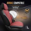 AMiO - Καλύμματα Καθισμάτων OTOM Throne 103 Red σε Μαύρο/Γκρι/Κόκκινο Ύφασμα και Δερματίνη για Μπροστινά και Πίσω Καθίσματα με 5 Προσκέφαλα - 1 Σετ (OT86756/AM)
