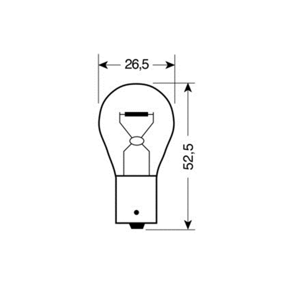 P21W 12V 21W BA15s ΜΟΝΟΠΟΛΙΚΟ CHROME SERIES ΚΑΘΡΕΠΤΗΣ ΚΟΚΚΙΝΟ ΦΩΣ BLISTER 2ΤΕΜ.