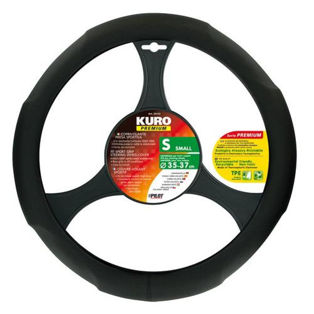 Lampa Κάλυμμα Τιμονιού Αυτοκινήτου Kuro 35-37εκ.Εργονομικές λαβές έντονα πιασίματα Ultra-soft Skeentex Μαύρο 1-τεμ. (L3311.2)