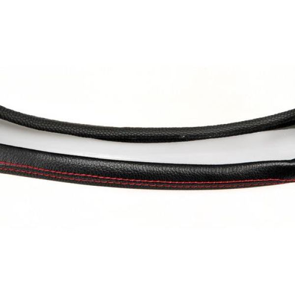 Lampa Κάλυμμα Τιμονιού Αυτοκινήτου GT-Sport Premium 35-37εκ. Άοσμο λαβές με δερματίνη αντοχής Συνθετικό Μαύρο με Κόκκινη Ραφή 1-τεμ. (L3313.2)