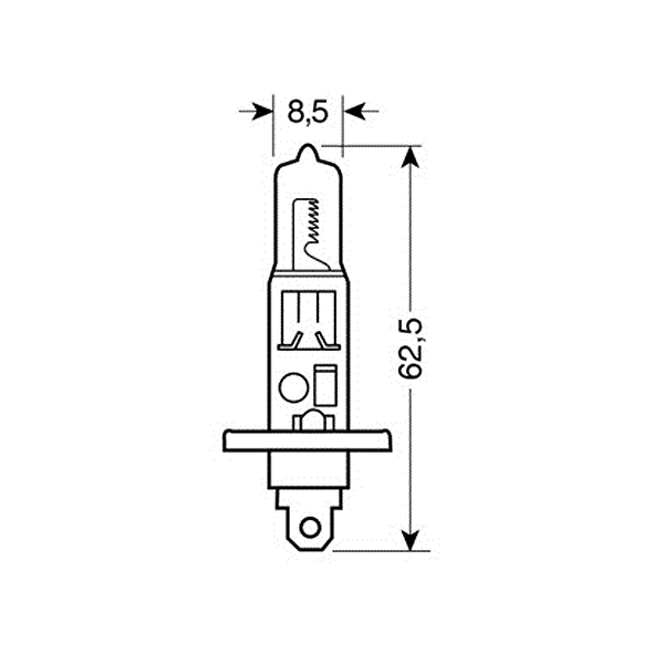 H1 ΑΛΟΓΟΝΟΥ 12V/100W 62.5mm P14,5s ΤΕΜ1