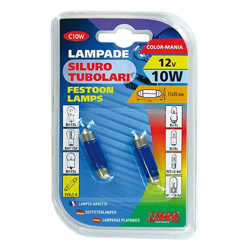 ΠΡΟΣΦΟΡΑ ΛΑΜΠΑΚΙΑ ΜΩΒ ΣΩΛΗΝΩΤΑ 12V/C10W 35mm