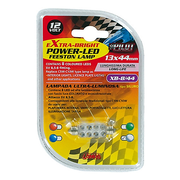 ΛΑΜΠΑΚΙ ΠΛΑΦΟΝΙΕΡΑΣ 8 LED 13x44mm ΛΕΥΚΟ