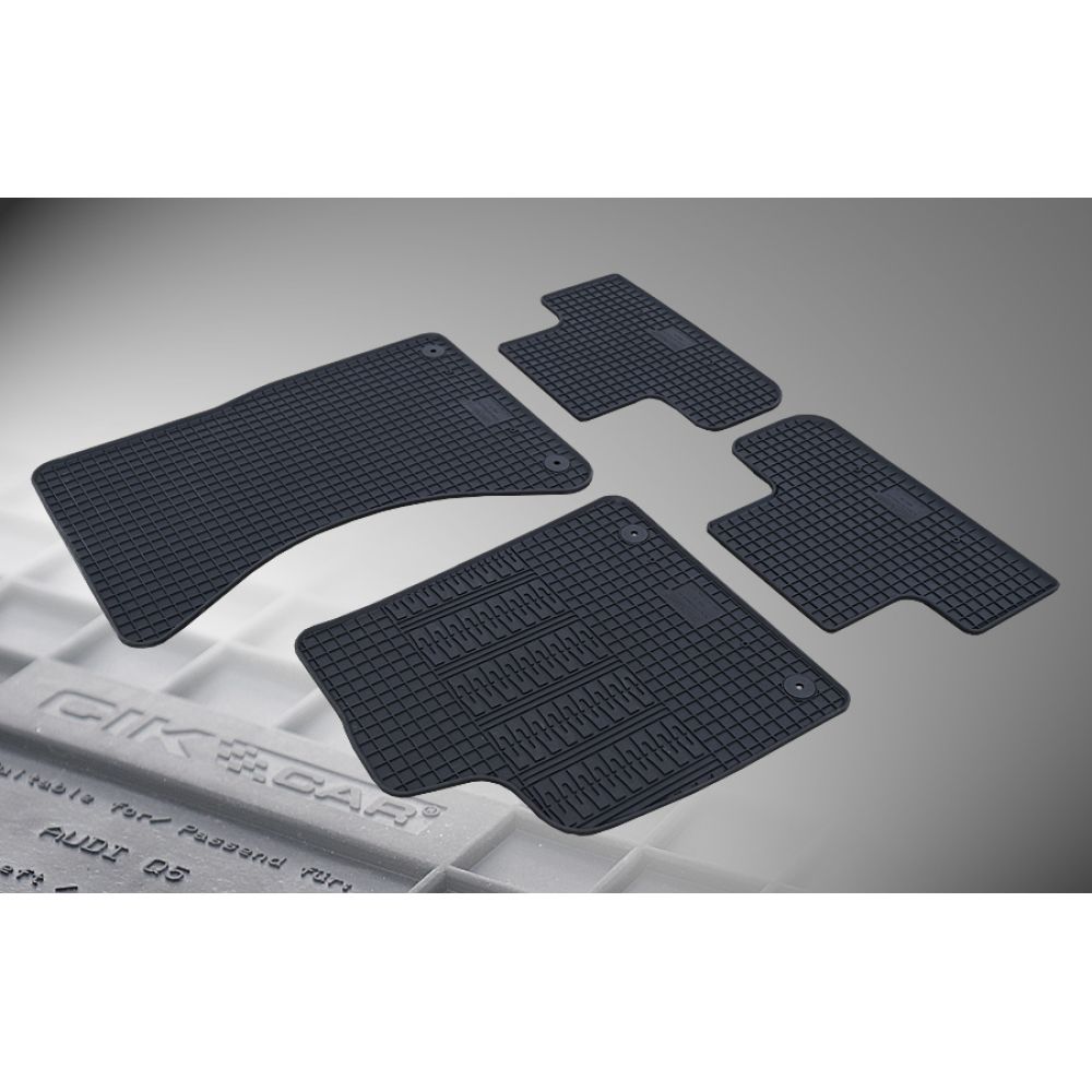 Cik - ΠΑΤΑΚΙΑ ΑΥΤΟΚΙΝΗΤΟΥ ΑΠΟ ΛΑΣΤΙΧΟ ΓΙΑ AUDI Q5 2008-2017 ΣΕ ΜΑΥΡΟ ΧΡΩΜΑ ΜΕ ΚΟΥΜΠΩΜΑΤΑ - 4 ΤΕΜ. (RM.AU.0005/CK)