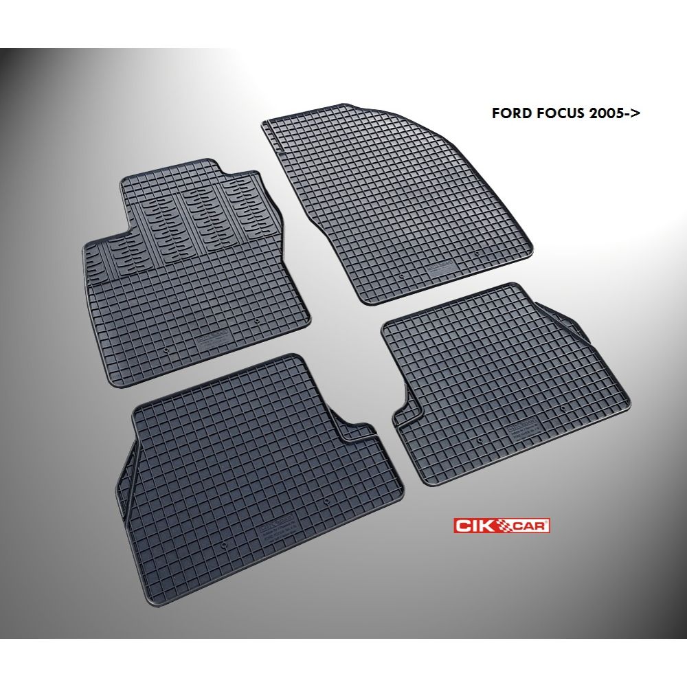 Cik - ΠΑΤΑΚΙΑ ΑΥΤΟΚΙΝΗΤΟΥ ΑΠΟ ΛΑΣΤΙΧΟ ΓΙΑ FORD FOCUS 2 2005-2011 ΣΕ ΜΑΥΡΟ ΧΡΩΜΑ ΧΩΡΙΣ ΚΟΥΜΠΩΜΑΤΑ - 4 ΤΕΜ. (RM.FO.0003/CK)
