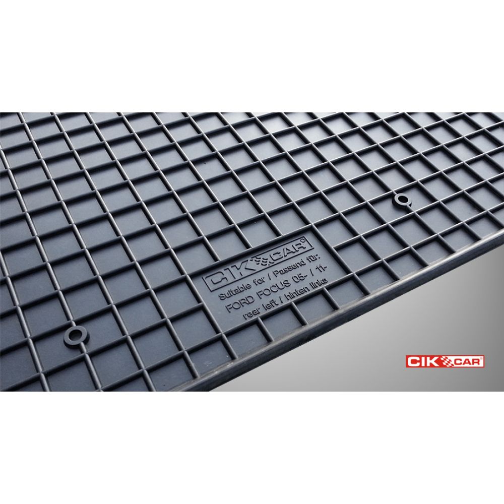 Cik - ΠΑΤΑΚΙΑ ΑΥΤΟΚΙΝΗΤΟΥ ΑΠΟ ΛΑΣΤΙΧΟ ΓΙΑ FORD FOCUS 2 2005-2011 ΣΕ ΜΑΥΡΟ ΧΡΩΜΑ ΧΩΡΙΣ ΚΟΥΜΠΩΜΑΤΑ - 4 ΤΕΜ. (RM.FO.0003/CK)