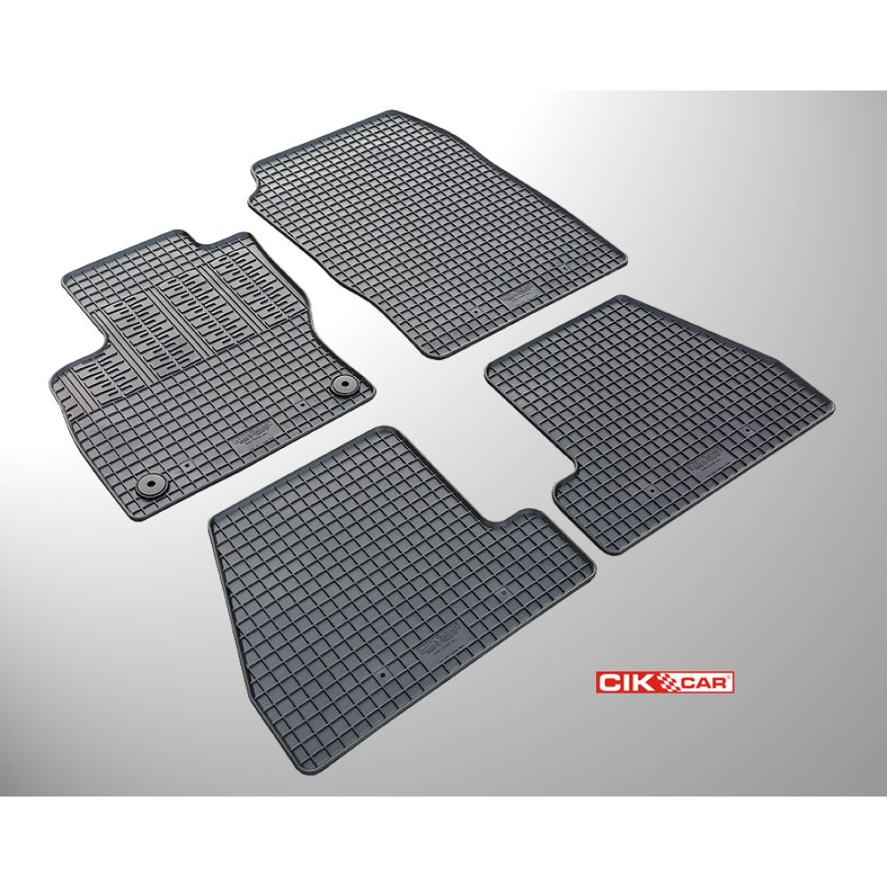 Cik - ΠΑΤΑΚΙΑ ΑΥΤΟΚΙΝΗΤΟΥ ΑΠΟ ΛΑΣΤΙΧΟ ΓΙΑ FORD FOCUS FACELIFT 2014-2018 ΣΕ ΜΑΥΡΟ ΧΡΩΜΑ ΜΕ ΚΟΥΜΠΩΜΑΤΑ - 4 ΤΕΜ. (RM.FO.0013/CK)