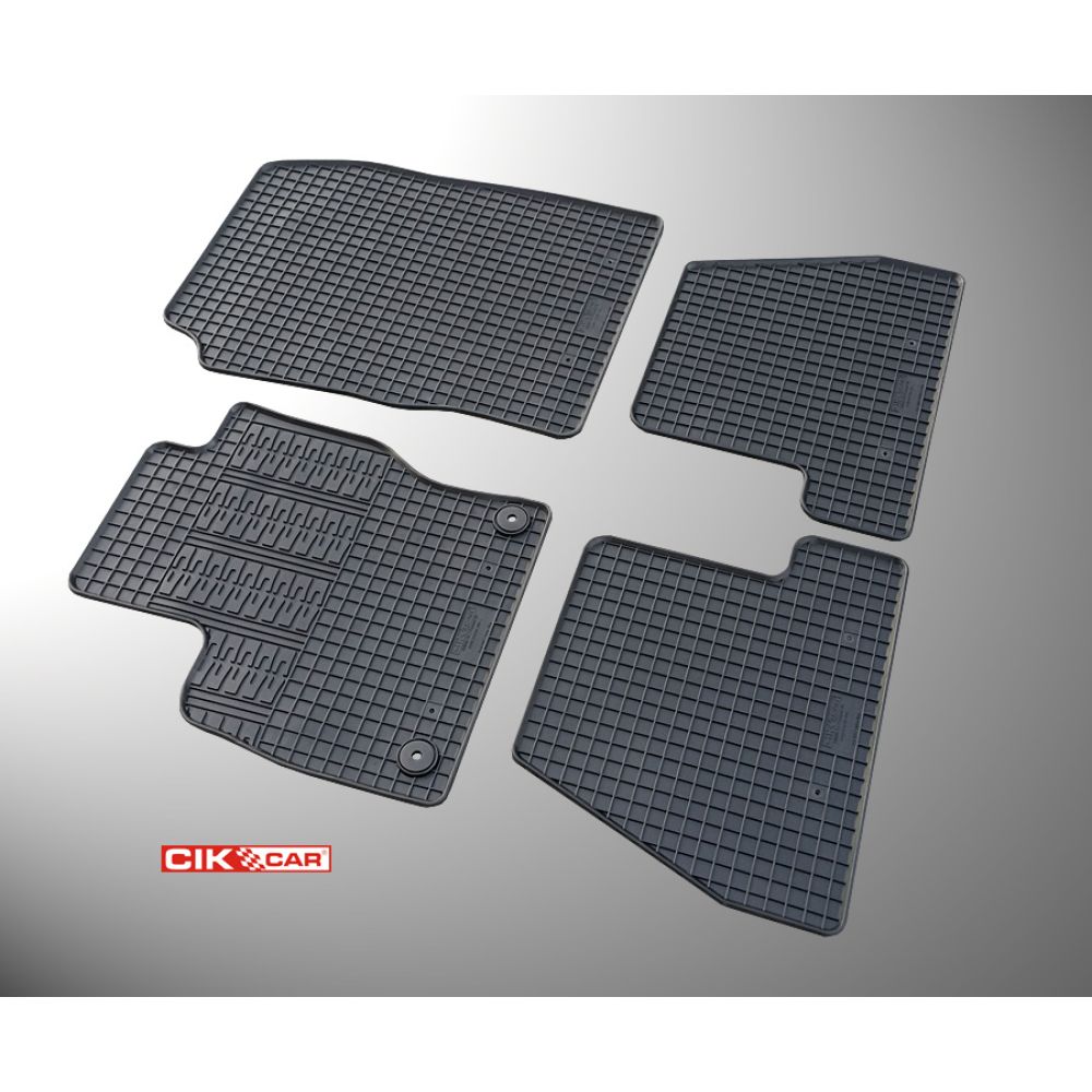 Cik - ΠΑΤΑΚΙΑ ΑΥΤΟΚΙΝΗΤΟΥ ΑΠΟ ΛΑΣΤΙΧΟ ΓΙΑ FORD FOCUS FACELIFT 2014-2018 ΣΕ ΜΑΥΡΟ ΧΡΩΜΑ ΜΕ ΚΟΥΜΠΩΜΑΤΑ - 4 ΤΕΜ. (RM.FO.0013/CK)
