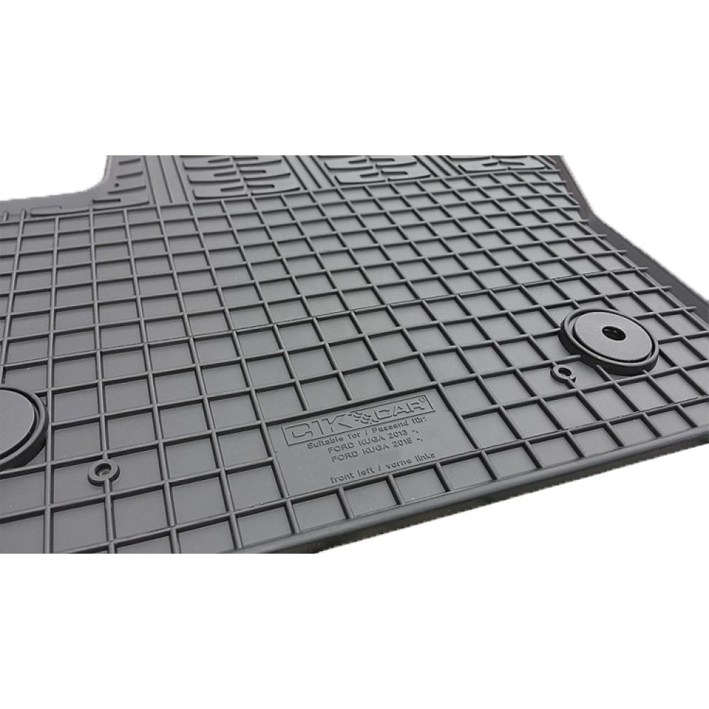 Cik - ΠΑΤΑΚΙΑ ΑΥΤΟΚΙΝΗΤΟΥ ΑΠΟ ΛΑΣΤΙΧΟ ΓΙΑ FORD KUGA 2015-2019 ΣΕ ΜΑΥΡΟ ΧΡΩΜΑ ΜΕ ΚΟΥΜΠΩΜΑΤΑ - 4 ΤΕΜ. (RM.FO.0020/CK)