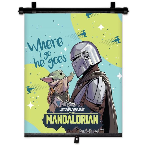 ΚΟΥΡΤΙΝΑΚΙ ΗΛΙΟΠΡΟΣΤΑΣΙΑΣ ΣΕ ΡΟΛΟ THE MANDALORIAN 36x45cm ΓΙΑ ΠΛΑΙΝΟ ΤΖΑΜΙ/ΠΙΣΩ ΠΑΡΜΠΡΙΖ AMIO - 1 Τεμ.