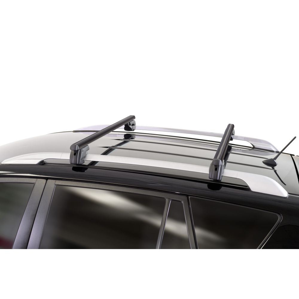 Menabo - Σετ Μπάρες Οροφής Αλουμινίου τύπου Sherman XL Black Για Audi A4 Allroad (B9) 06/2016 > 5πορτο Μήκος 135cm Για Raised Rails - 1 σετ. (12290/MB)