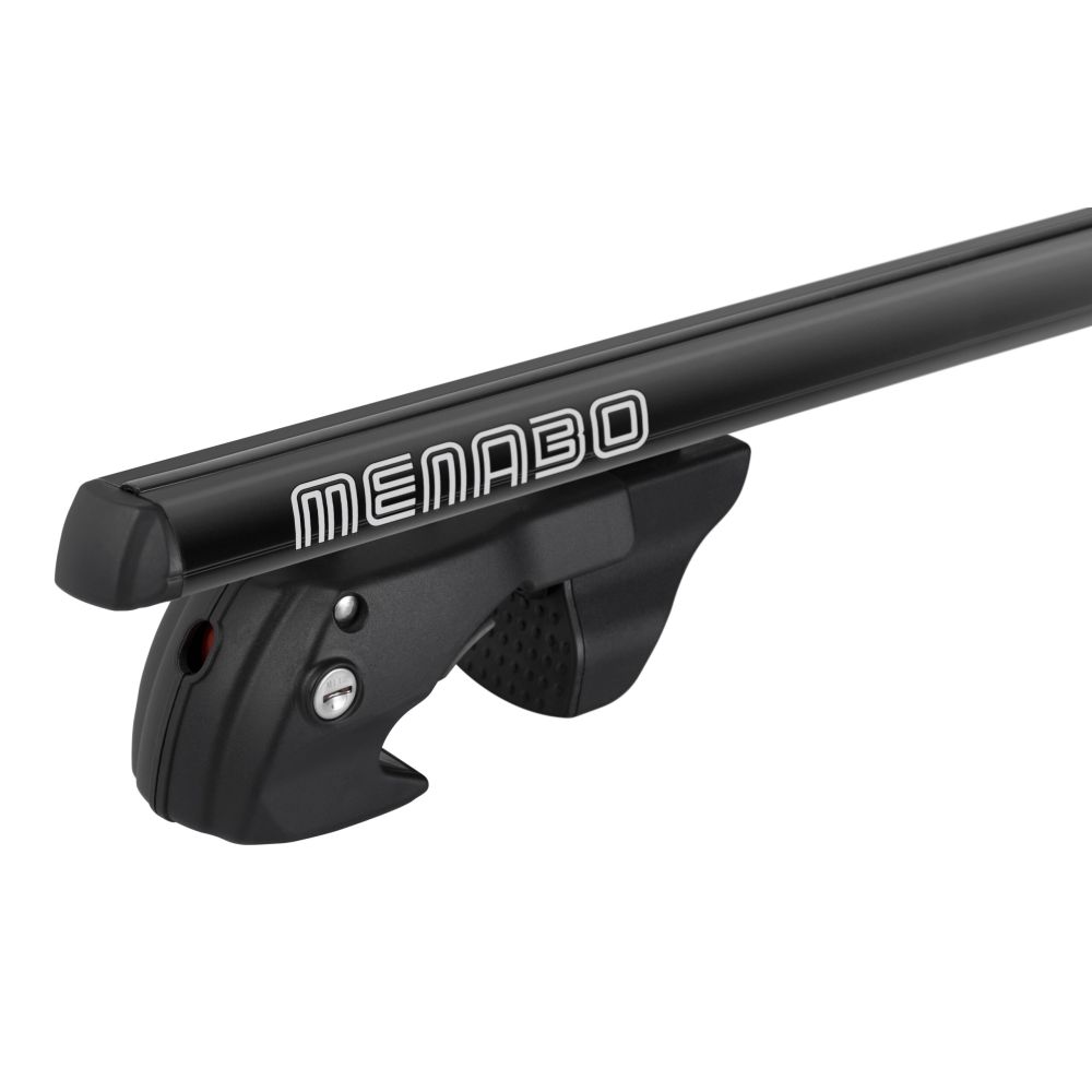 Menabo - Σετ Μπάρες Οροφής Αλουμινίου τύπου Sherman XL Black Για Audi A4 Allroad (B9) 06/2016 > 5πορτο Μήκος 135cm Για Raised Rails - 1 σετ. (12290/MB)