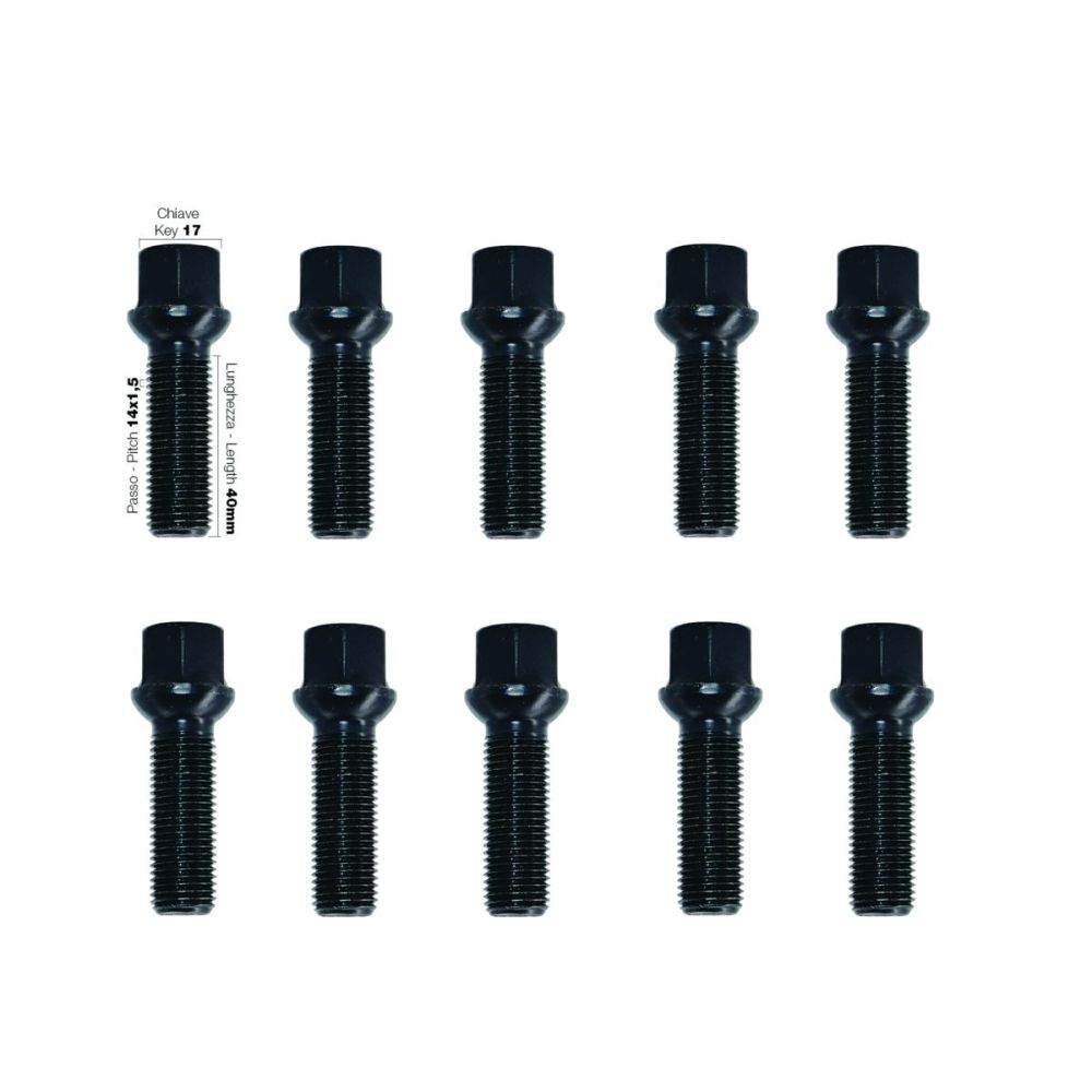 ΜΠΟΥΛΟΝΙΑ ΣΦΑΙΡΙΚΑ 14x1,50 40mm (17) ΜΑΥΡΑ  SIMONI RACING - 10 TEM.