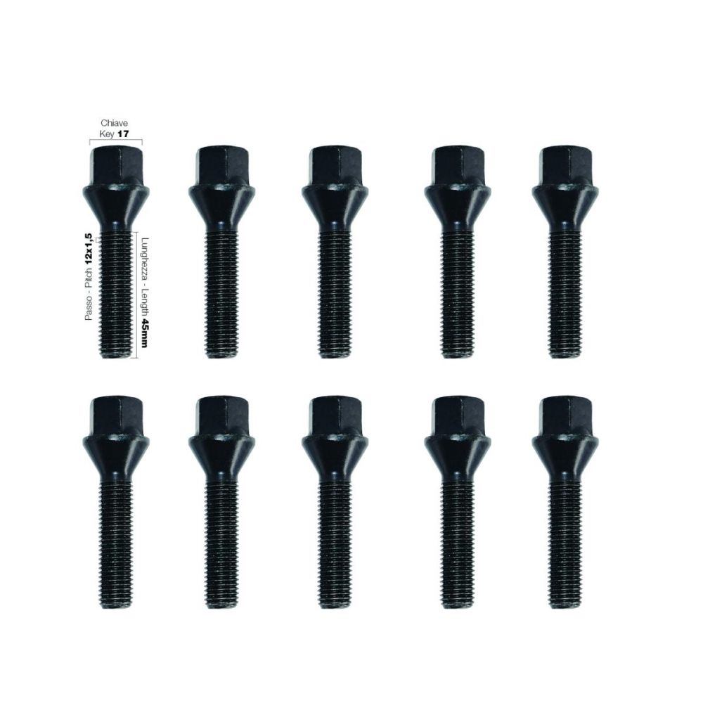 ΜΠΟΥΛΟΝΙΑ ΚΩΝΙΚΑ 12x1,50 45mm (17) ΜΑΥΡΑ SIMONI RACING - 10 TEM.