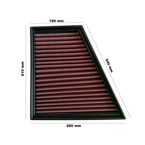 Simoni Racing - Φίλτρο Αέρα Πάνελ 217x212x123x232x30 mm από Κόκκινο Βαμβάκι Πλενόμενο και Επαναχρησιμοποιούμενο - 1 Τεμ. (SRSR3159)