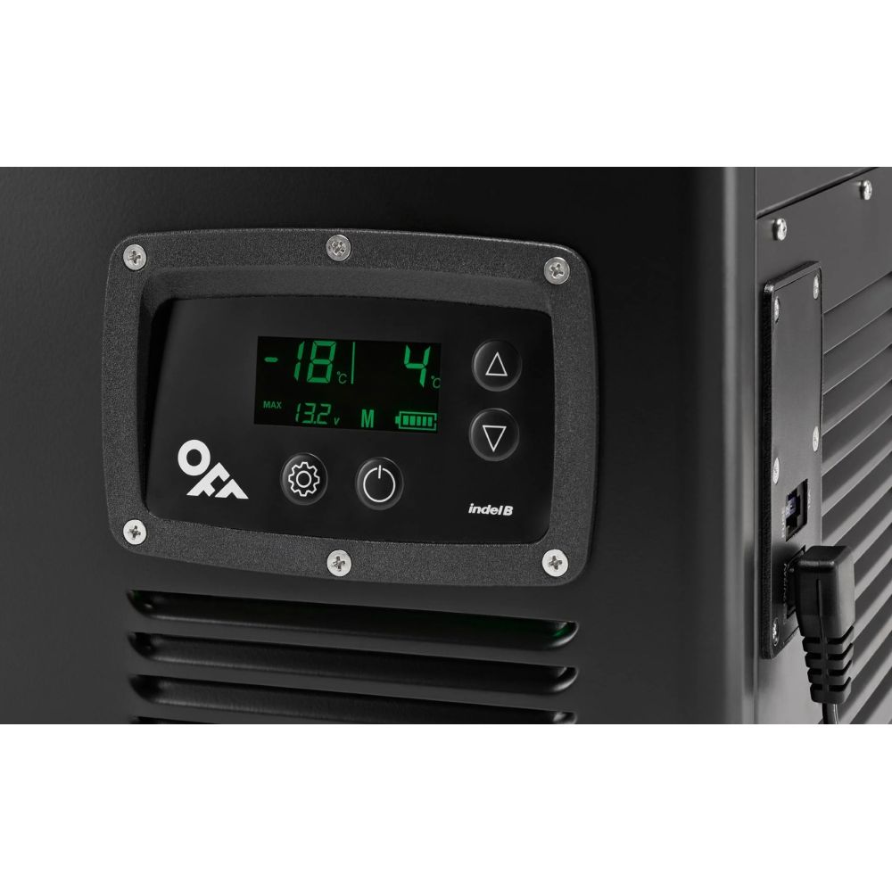 ΨΥΓΕΙΟ TB65DD STEEL BLACK ΜΕΤΑΛΛΙΚΟ ΜΕ 2 ΘΑΛΑΜΟΥΣ 60L (36L+24L) 12/24V 85W 499x810x492mm  INDEL B - 1 TEM.