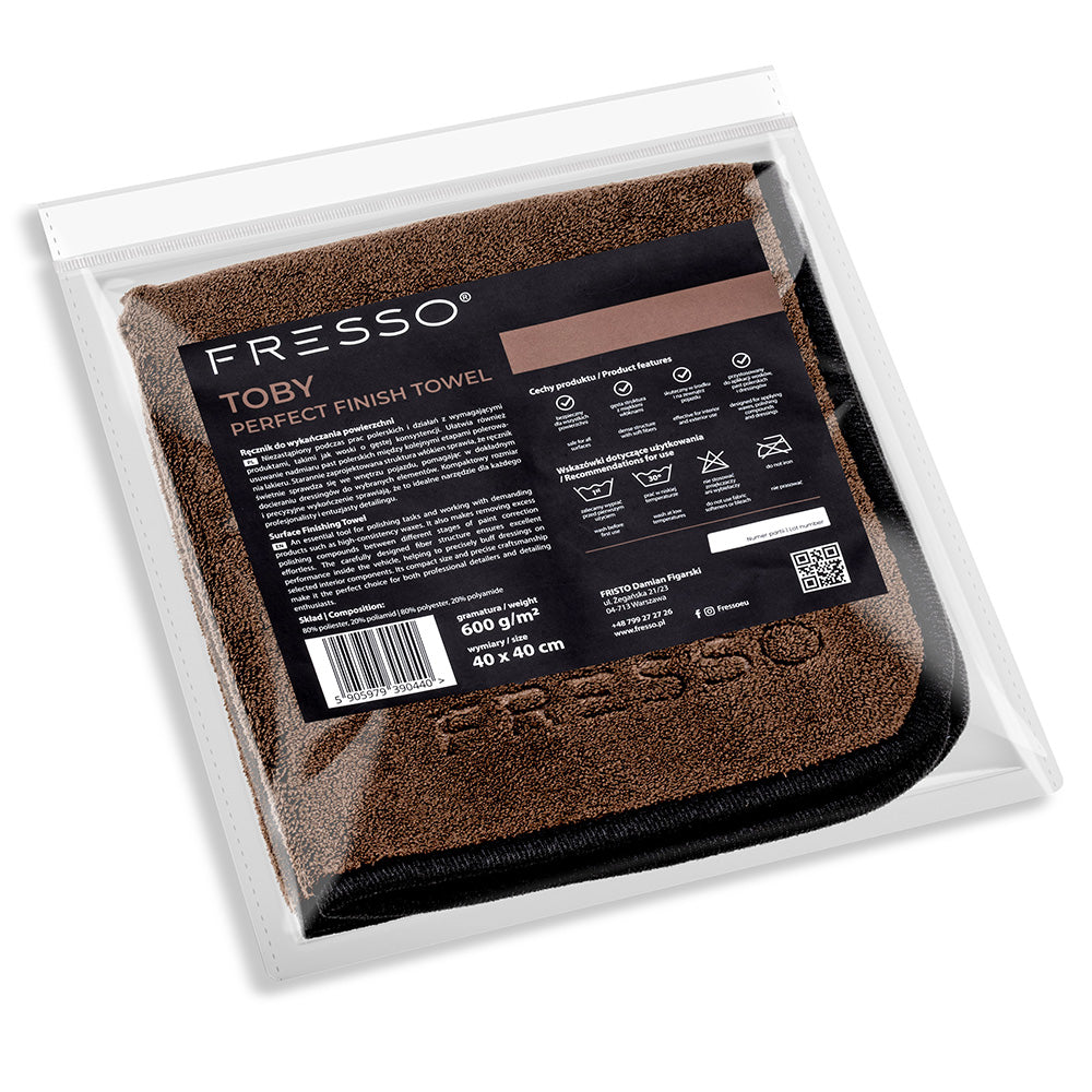 Fresso - Πετσέτα Μικροΐνας Toby Perfect Finish 40 x 40 cm 600 g/m² για Εφαρμογή και Γυάλισμα Κεριών, Αλοιφών και Dressings - 1 Τεμ. (390440/FRE)