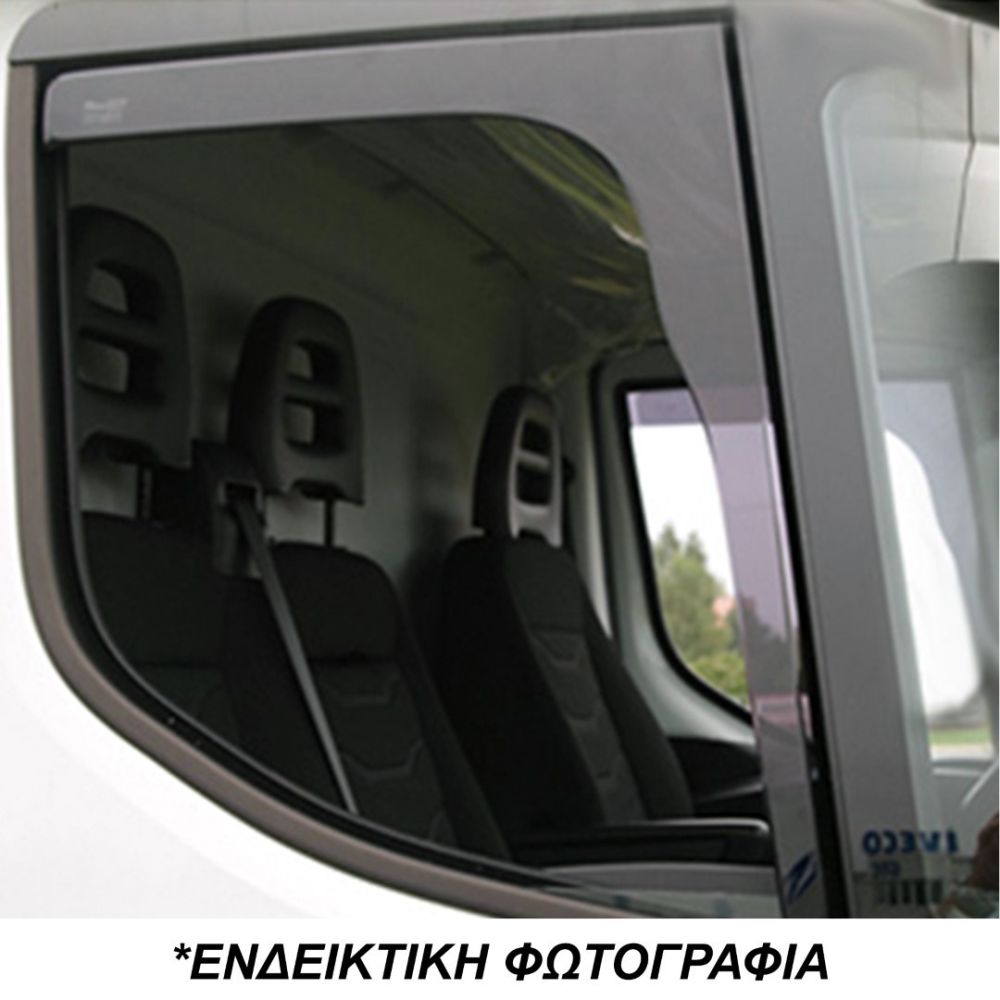 ΑΝΕΜΟΘΡΑΥΣΤΕΣ ΓΙΑ IVECO DAILY / RENAULT MASTER / OPEL MOO / NISSAN INTERSTAR 2000 ΚΟΝΤΟ ΖΕΥΓΑΡΙ ΑΠΟ ΕΥΚΑΜΠΤΟ ΦΙΜΕ ΠΛΑΣΤΙΚΟ HEKO - 2 ΤΕΜ.