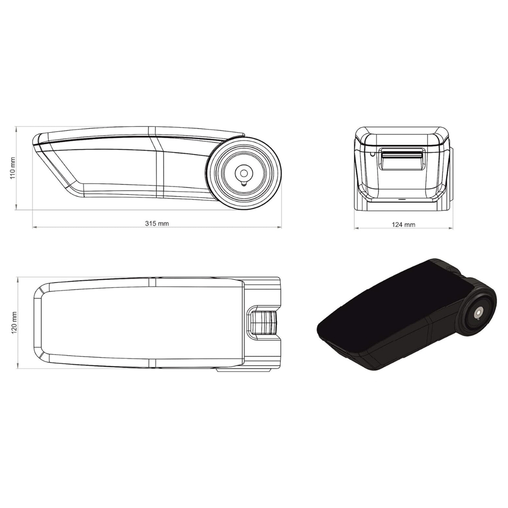 Ολοκληρωμένος Τεμπέλης Καθίσματος ARMSTER 3 SEAT MOUNTED για Ford Transit Connect LHD 2018+ από Πλαστικό και Vegan Δέρμα σε Μαύρο Χρώμα RATI - 1 τεμ.