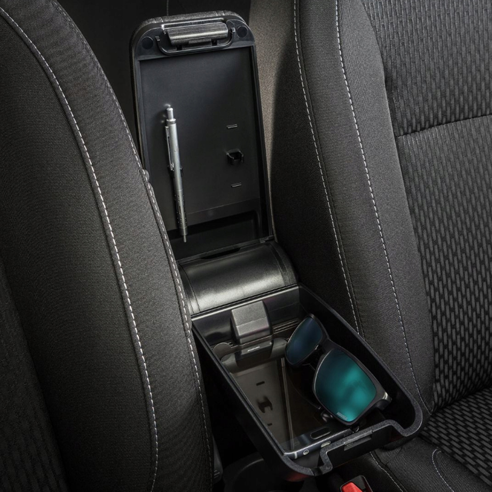 Ολοκληρωμένος Τεμπέλης Καθίσματος ARMSTER 3 PLUG & PLAY για Renault Express Van LHD 2021+ (με Εργοστασιακό Υποβραχιόνιο) από Πλαστικό και Vegan Δέρμα σε Μαύρο Χρώμα RATI - 1 τεμ.