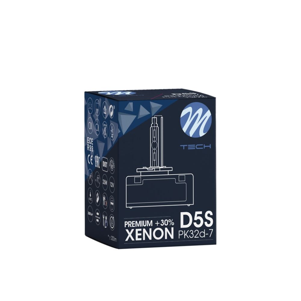 ΛΑΜΠΑ ΧΕΝΟΝ D5S 12V 25W 4.300K PREMIUM XENON +30%. M-TECH - 1 TEM.
