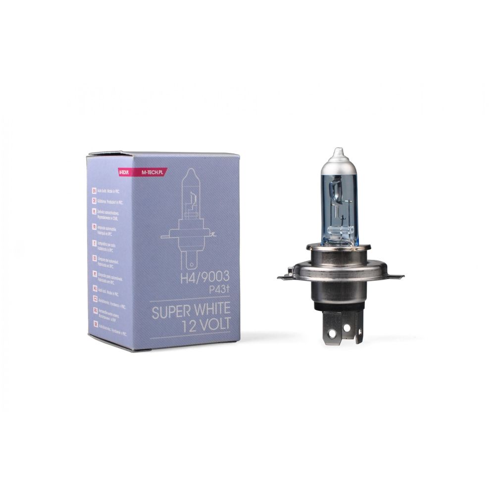 ΠΡΟΣΦΟΡΑ H4 12V 60/55W P43t-38 COLOR SUPERWHITE 1ΤΕΜ. M-TECH