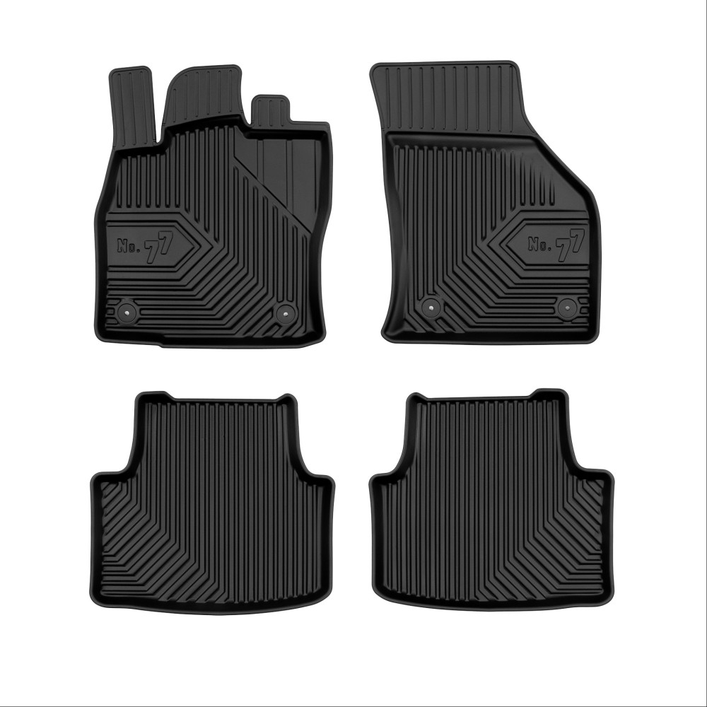Πατάκια Αυτοκινήτου No77 Σκαφάκια για Skoda Octavia A7 2013-2019 Octavia A8 (όχι Mild Hybrid) 2020-> 4τμχ Frogum