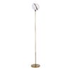 GLOBOSTAR® HUDSON 00500 Μοντέρνο Επιδαπέδιο Φωτιστικό με Ντουί 1 x E27 AC 220-240V IP20 - Λευκό & Χρυσό - Μ20 x Π20 x Υ177cm