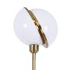 GLOBOSTAR® HUDSON 00500 Μοντέρνο Επιδαπέδιο Φωτιστικό με Ντουί 1 x E27 AC 220-240V IP20 - Λευκό & Χρυσό - Μ20 x Π20 x Υ177cm
