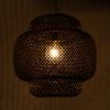 GLOBOSTAR® MALDIVES 00579 Boho Κρεμαστό Φωτιστικό Οροφής με Ντουί 1 x E27 AC 220-240V IP20 - Μαύρο - Μ56 x Π56 x Y54cm
