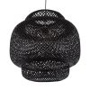 GLOBOSTAR® MALDIVES 00579 Boho Κρεμαστό Φωτιστικό Οροφής με Ντουί 1 x E27 AC 220-240V IP20 - Μαύρο - Μ56 x Π56 x Y54cm