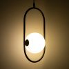 GLOBOSTAR® HAMBURG 00589 Μοντέρνο Κρεμαστό Φωτιστικό Οροφής με Ντουί 1 x G9 AC 220-240V IP20 - Μαύρο & Λευκό - Μ20 x Π15 x Υ40cm