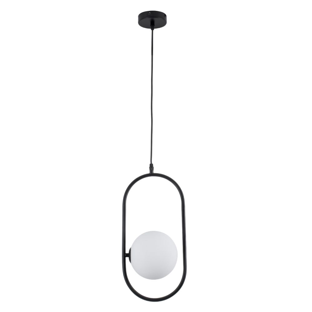 GLOBOSTAR® HAMBURG 00589 Μοντέρνο Κρεμαστό Φωτιστικό Οροφής με Ντουί 1 x G9 AC 220-240V IP20 - Μαύρο & Λευκό - Μ20 x Π15 x Υ40cm