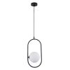 GLOBOSTAR® HAMBURG 00589 Μοντέρνο Κρεμαστό Φωτιστικό Οροφής με Ντουί 1 x G9 AC 220-240V IP20 - Μαύρο & Λευκό - Μ20 x Π15 x Υ40cm