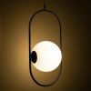 GLOBOSTAR® HAMBURG 00591 Μοντέρνο Κρεμαστό Φωτιστικό Οροφής με Ντουί 1 x E14 AC 220-240V IP20 - Μαύρο & Λευκό - Μ25 x Π20 x Υ50cm