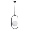 GLOBOSTAR® HAMBURG 00591 Μοντέρνο Κρεμαστό Φωτιστικό Οροφής με Ντουί 1 x E14 AC 220-240V IP20 - Μαύρο & Λευκό - Μ25 x Π20 x Υ50cm